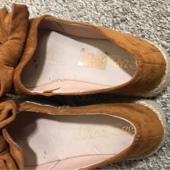 Zap shop brown suede espadrilles size 41/10 - Picture 4 of 4